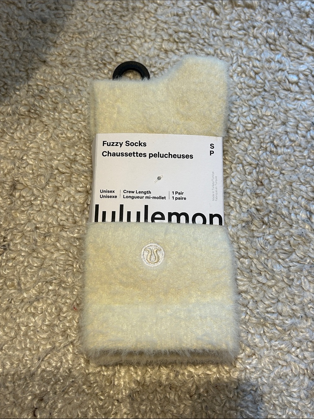 lululemon Unisex Fuzzy Crew Socks — Soft Cream